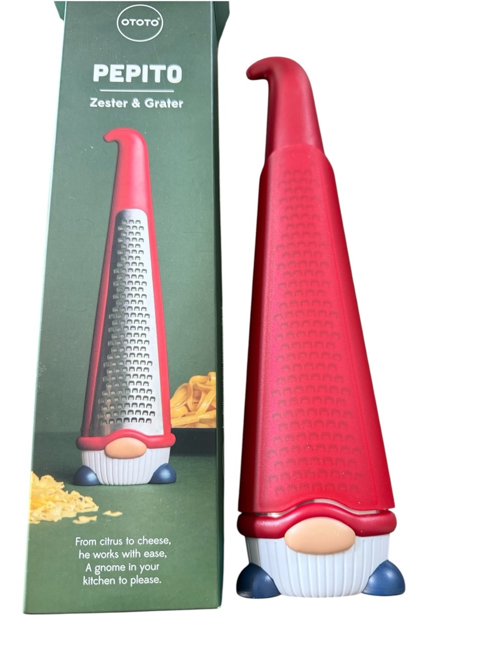 Ototo - Pepito Gnome Zester & Grater NWT Minor Damage To Interior of Box.